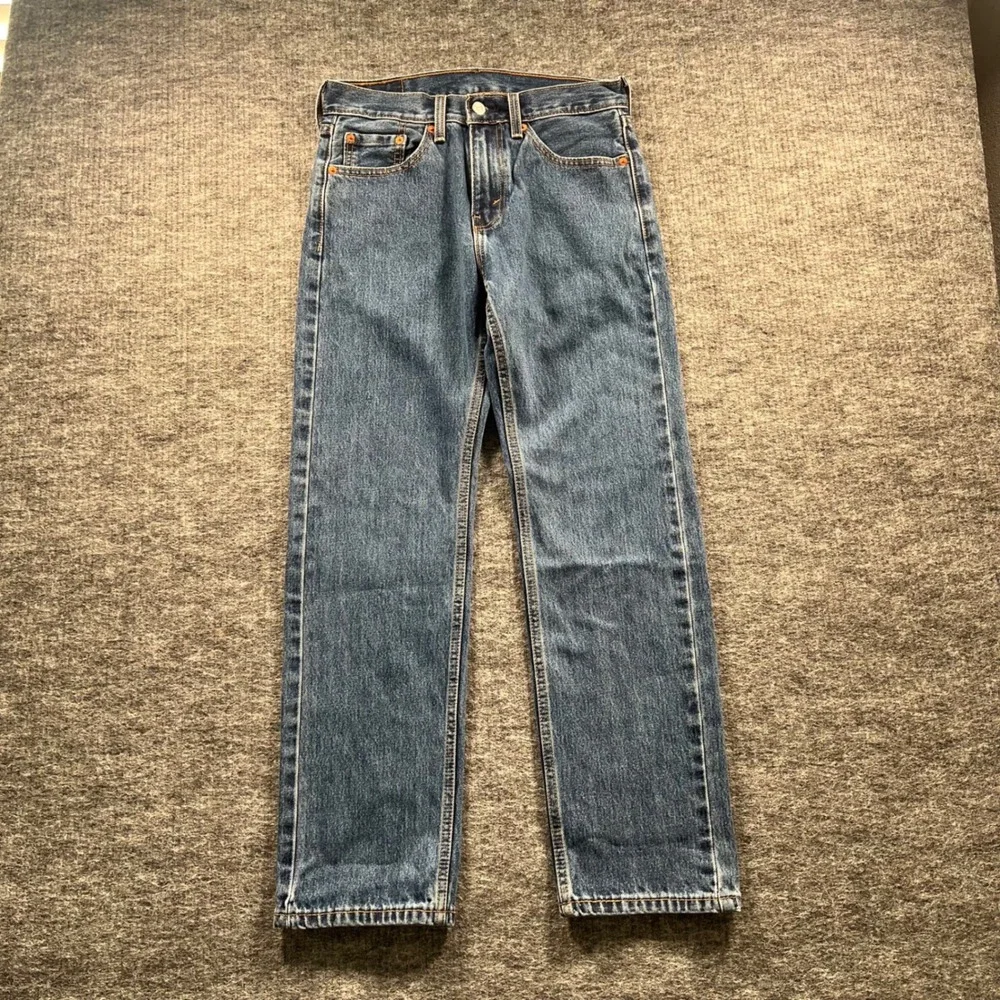 Levis 505 Regular Fit Blue Denim Jeans Mens W29 L30 Straight Leg 00505-4886